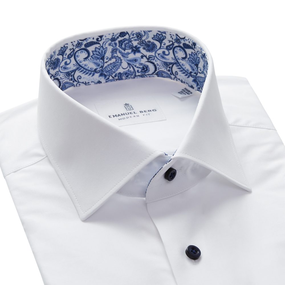 Emanuel Berg: Chemise Zephir Poplin unie – Image 2