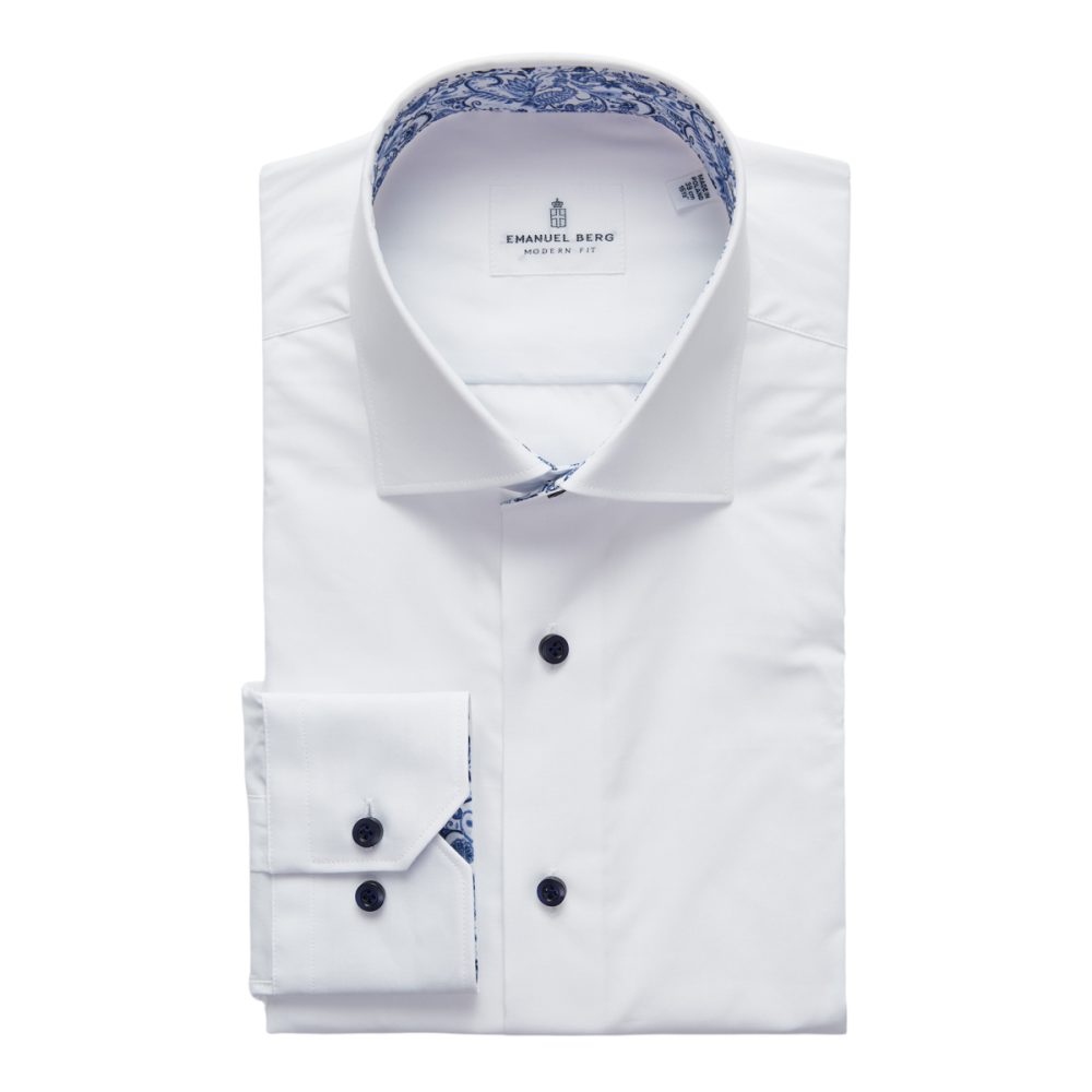 Emanuel Berg: Chemise Zephir Poplin unie